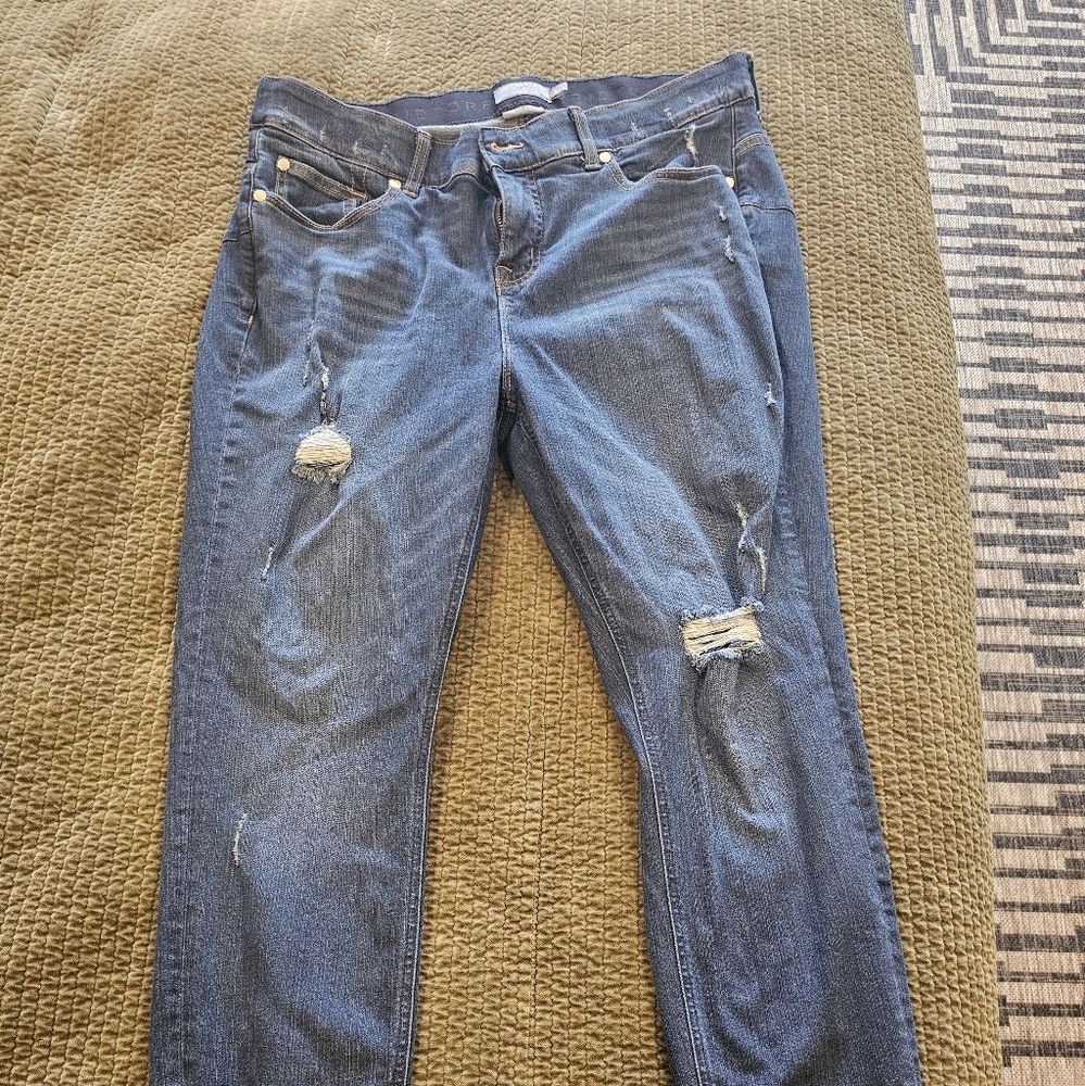 Women's Plus Blue Distressed Jeans TORRID